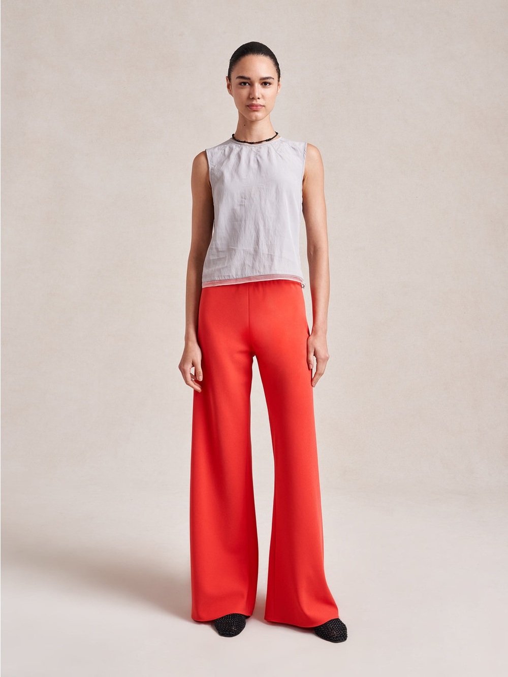 La Ligne Colby Pants- NEW- tomato red - size S